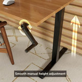 Mount-It! Manual Standing Desk Frame with Hand Crank, Adjustable Height Sit-Stand Desk Base for 48–72 Inch Tops, 132 lb Capacity, Power-Free Ergonomic Frame, Black (Frame Only) Mount-It!