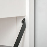 HOMCOM Farmhouse Computer Desk with Hutch and Cabinet, Home office Desk with Storage, for Study, White HOMCOM