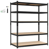 Heavy Duty Garage Shelving Units,5-Tier Adjustable Storage Shelves,60 x 24 x 72in,Loads 3000 LBSS,Adjustable Garage Storage Shelving, Metal Storage Utility Racks Shelf Unit Garvee