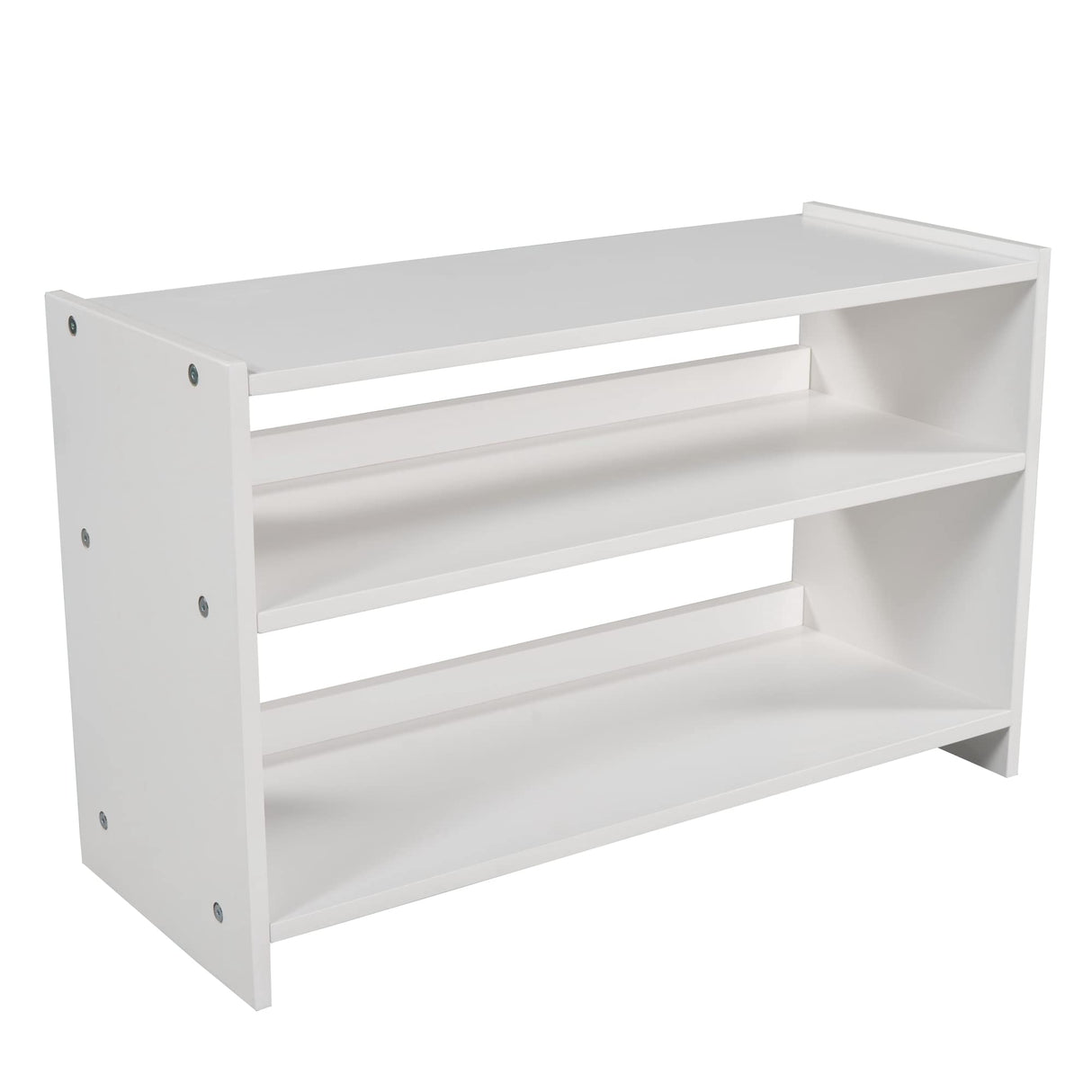 Harper & Bright Designs Kids Low Loft Bed with 2 Movable Storage Shelves, Twin Loft Bed Frame with Chalkboard and Ladder, Multifunctional Loft Bed for Kids Boys&Girls No Box Spring Needed (White) Harper & Bright Designs