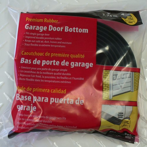 M-D Building Products 03723 9 ft. Black Rubber Garage Door Bottom Seal M-D Building Products