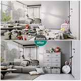 YITAHOME 8 Drawers Dresser - Fabric Storage Tower, Organizer Unit for Bedroom, Living Room & Closets - Sturdy Steel Frame, Easy Pull Fabric Bins & Wooden Top YITAHOME