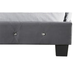 Glory Furniture Suffolk Velvet Upholstered Twin Bed in Gray Glory Furniture