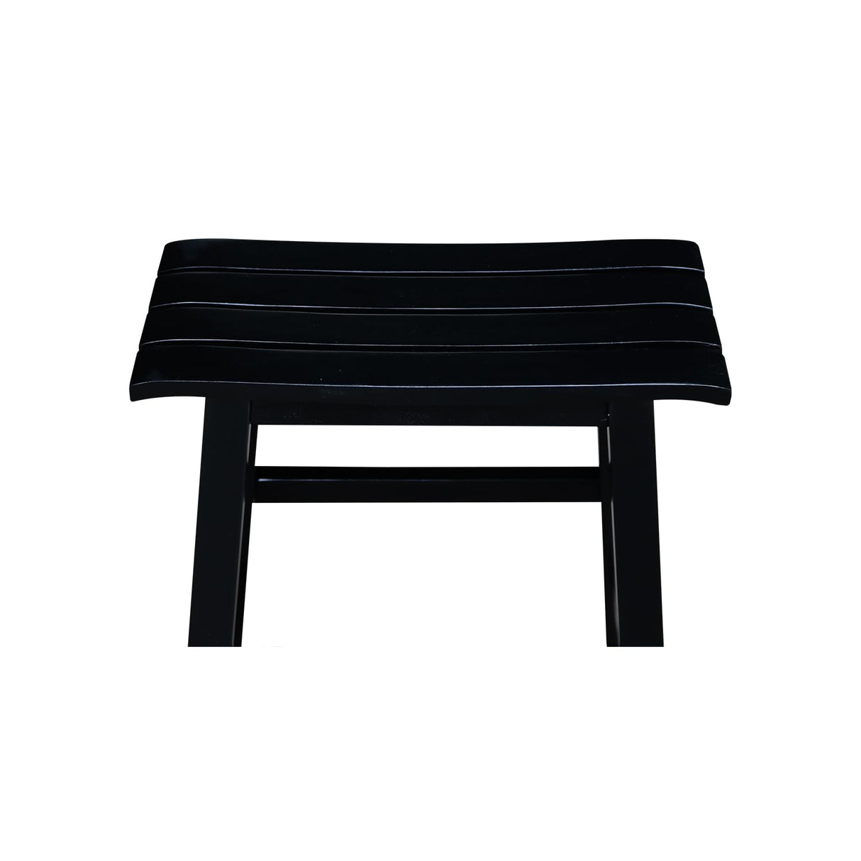 IC International Concepts International Concepts Slat, 18-Inch Seat Height, Black Stool IC International Concepts