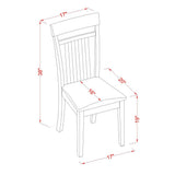 East West Furniture PFBO9-CAP-C 9 Piece Dining Table Set Includes a Square Wooden Table with Butterfly Leaf and 8 Linen Fabric Dining Room Chairs, 54x54 Inch, Cappuccino East West Furniture