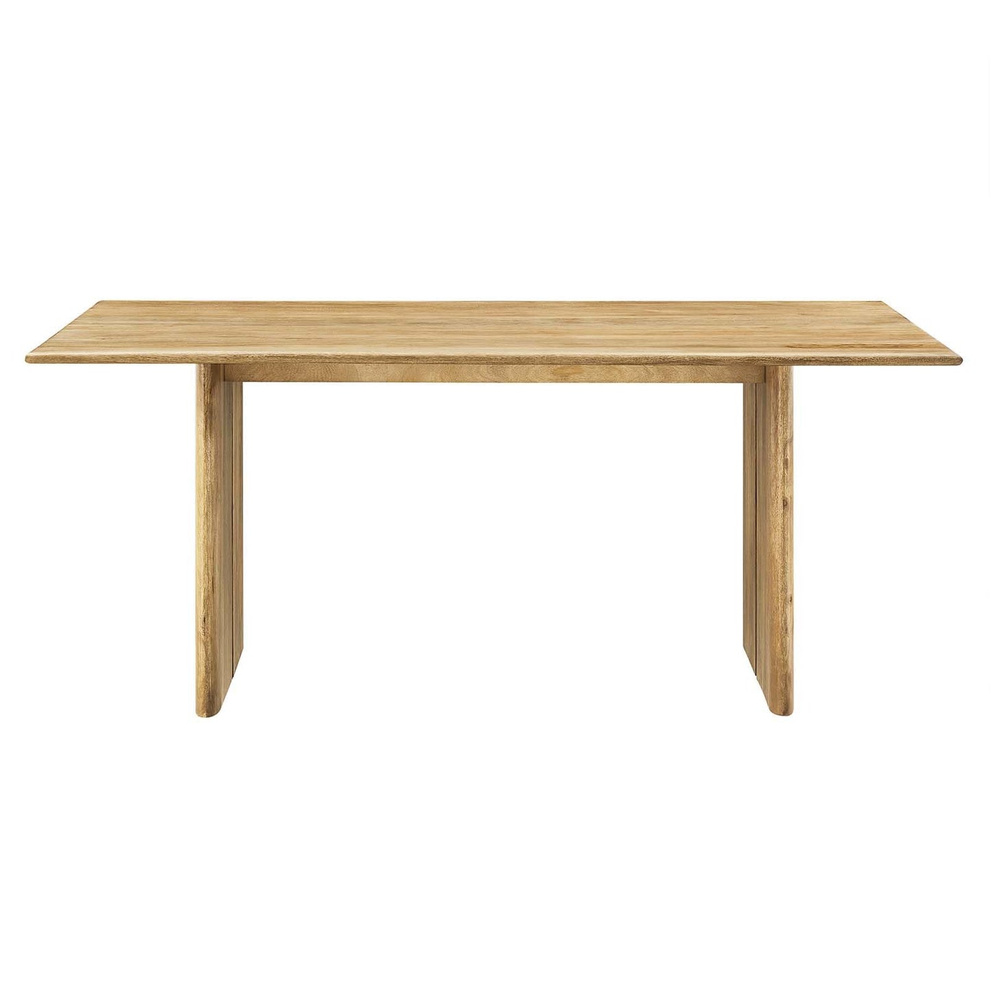 Modway Amistad 72" Solid Wood Modern Farmhouse Rectangular Oak, 70" Dining Table - WoodArtSupply