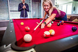 Mizerak Donovan II 8' Billiard Table with 2 Cues, Set of Billiard Balls, Triangle Brush and 2 Chalk Mizerak