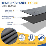 Folding Bed Storage Cover 31.5" × 14" × 44", Waterproof 600D Dustproof Rollaway Bed Protector with Zipper & Handles – Fits Most 31–38" Single Folding Beds, Breathable & Durable, Grey WES