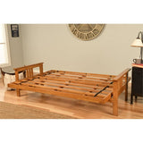 Kodiak Furniture Monterey Butternut Wood Futon with Twill Gray Mattress Kodiak Furniture