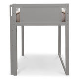 Delta Children Twin Loft Bed with Guardrail and Ladder (Coordinates with Batman, Spider-Man & Harry Potter Tents Sold Separately), Grey Delta Children