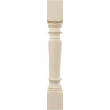 Ekena Millwork COL05X05X35LERW Legacy Tapered Cabinet Column (Top Block: 6", Bottom Block: 7"), 5"W x 5"D x 35 1/2"H, Rubberwood Ekena Millwork