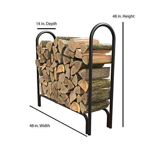 Panacea 15203 Deluxe Outdoor Log Rack, Black, 4-Feet, Log Rack Only Panacea