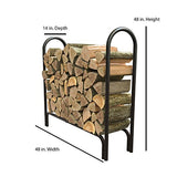 Panacea 15203 Deluxe Outdoor Log Rack, Black, 4-Feet, Log Rack Only Panacea