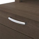 Atlin Designs 66" W x 95.5" D Modern Contemporary U-Shaped Wood Computer Desk with Hutch, for Home Office, Fully Reversible Unit, in Mahogany Finish Atlin Designs