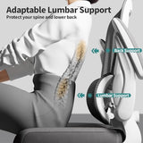 TRALT Office Chair - Ergonomic Desk Chair with Adjustable Lumbar Support, Mesh Computer Chair, Executive Chairs for Home Office Comfortable Lumbar Support (White) TRALT