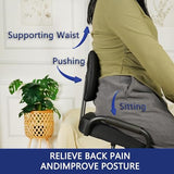 Ergonomic Kneeling Chair with Back Support and Foot Pedals — Adjustable Posture Stool for Back Pain Relief, Rolling Kneeling Chair for Home & Office, Extra Comfort Cushion, Angled Design R&I Services