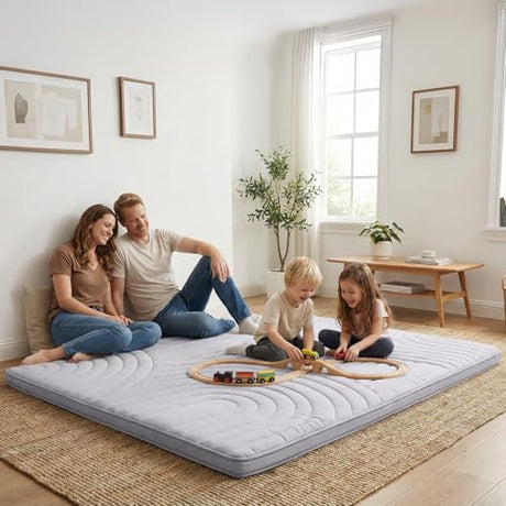 ZonLi Japanese Floor Mattress Futon Mattress Twin Size, Thicken Roll Up Tatami Mat Washable Cover, Portable & Foldable Floor Bed Mattress for Sleeping, Dormitory, Adult Kids ZonLi