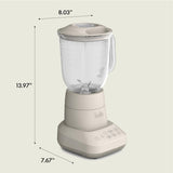 bella 10 Speed Countertop Blender, Juicer & Smoothie Maker, Fits-anywhere™ Kitchenware, Slim Flip & Store Design, Dishwasher Safe 48oz Capacity Pitcher & Lid, Stainless Steel Blade, 450 Watt, Oatmilk BELLA