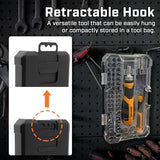 IRONCUBE Ratcheting Screwdriver Set: 56-Piece Magnetic Multi Bits Tool Kit with Case ironcube