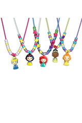 Disney DIY Necklace Activity Kit for Kids - Bundle with Princess Jewelry Making Kit with Beads and Charms Plus Stickers, More | Disney Princess Arts and Crafts for Girls Disney