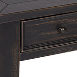 Signature Design by Ashley Gavelston Rustic Sofa Table with 4 Drawers and Lower Shelf, Weathered Black Signature Design by Ashley