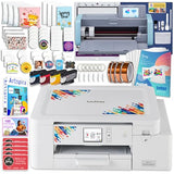 Brother SP-1 Sublimation Printer Bundle with ScanNCut SDX125, Full Ink Set, 160 Sublimation Transfer Sheets, 50 Blanks, Tape and More