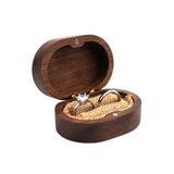 molchagar Wedding Ring Box, Wood Ring box for Proposal, Rustic Mr & Mrs Carve Engagement Ring Holder Gift for Wedding Ceremony molchagar
