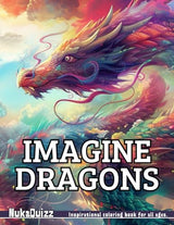 IMAGINE DRAGONS - COLORING BOOK: +60 coloring pages of dragons and castles WoodArtSupply