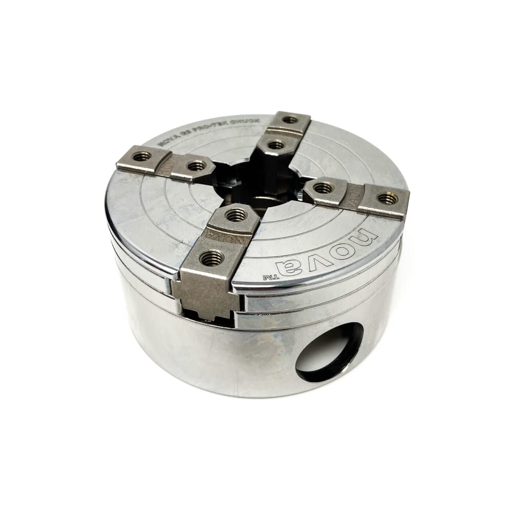 Nova Pro-Tek 48296 G3 Wood Lathe Chuck Kit with 3 jaw sets (2" Standard, 4" Bowl Jaws, and 1" Pin Jaws) insert version, with adapter insert (Separate Adapter Insert Purchase Required) Nova
