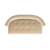 Jennifer Taylor Home Jared Roll Arm Tufted Bench Settee with Back, Fawn Brown Performance Velvet Jennifer Taylor Home