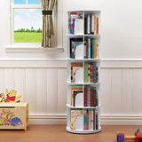 5-Tier 360° Rotating White Bookshelf Organizer TOYTEXX INC & DESIGN