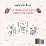 Butterflies and Flowers Coloring Book for Kids: Cute and Easy Coloring Pages for Girls Ages 4-12 Majosta