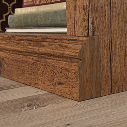 Sauder Vintage Oak 5-Shelf Bookcase for Stylish Storage Solutions Sauder