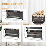SimpArt Desk Organizer Shelf for Standing Desk – Metal Frame Desk Hutch with Pegboard, Storage Shelf, and Hooks, Space-Saving Desktop Organizer for Home Office & Workstation Black 39.4 * 9.3 * 15in SimpArt