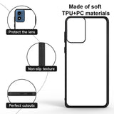 FOQENCCI 5 Piece Phone Case Compatible for Moto G Play 4G 2024 Sublimation Case Blank Printable DIY Custom Case Soft Rubber + Hard PC Anti-Slip Anti-Scratch Drop Protection Cover Black FOQENCCI