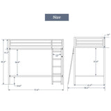 Allewie Metal Bunk Bed Twin Over Twin Size for Junior & Adults with Ladder and Heavy Duty Guardrail, Small Space Saving Design for Bedroom Kid Room and Dorm, Black Allewie