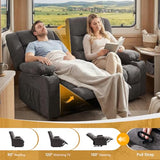 BOSMILLER Reclining Loveseat with Cup Holders for Living Room 2 Seat Manual Loveseat Recliner with Side Pocket