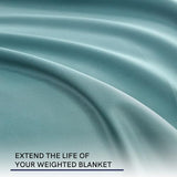 YnM Exclusive Cooling Duvet Cover for Weighted Blankets with 16 Strings (Sea Grass, 48"x72") YnM