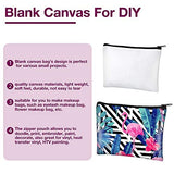 Xuniea 12 Pieces Cosmetic Bags Multipurpose Sublimation Blanks DIY Heat Transfer Makeup Bags Canvas Pen Case Pen Bag Iron on Zipper Toiletry Pouch (White, 7.9 x 5.5 Inch, 5.9 x 4.7 Inch) Xuniea