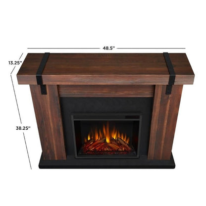 Aspen 49" Electric Fireplace in Chestnut Barnwood by Real Flame