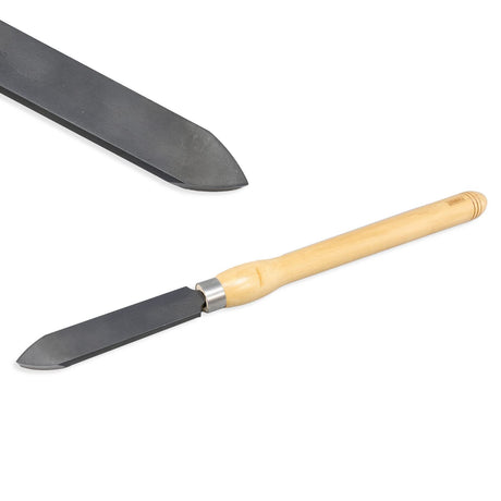 Robust, Nitrided HSS, 1 3/8" x 3/8" XL Spear Scraper For Woodturning with Maple Handle Robust
