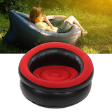 Yosoo Flocking Futon Sofa, Inflatable Chair Set - Red, Soft, Ultra Portable, Small Size, Backless, Armless, for Living Room, Bedroom, Camping, Travel, Beach, Hiking Yosoo