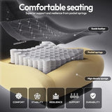 Dowinx Gaming Chair with Heated Massage Lumbar Support,Big and Tall Fabric Gaming Chairs for Adults with Footrest, Ergonomic Computer Game Chair with Poket Spring Cushions, 350lbs, Black Dowinx