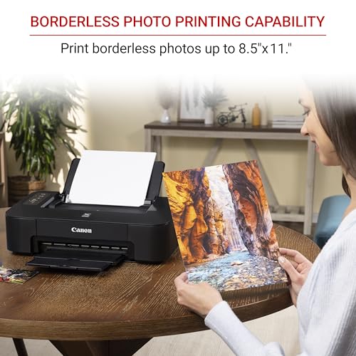 Canon TS202 Inkjet Photo Printer, Black (USB Required, not Included)