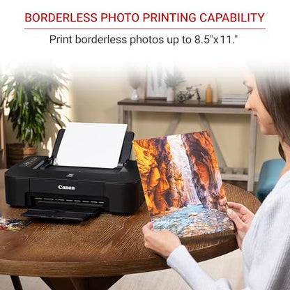 Canon TS202 Inkjet Photo Printer, Black (USB Required, not Included)