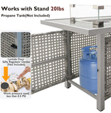 K&K Patio 8-Piece Patio Furniture Set with 43" Fire Pit Table