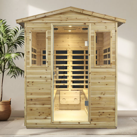 Four person Far-infrared Old fir outdoor sauna room HouseOfZazla