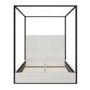 Canopy Bed With Tall Upholstered Headboard And 4 Poster HouseOfZazla