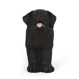 MGO Dog Bench - Outdoor Labrador Design, Matte Black