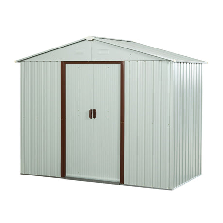 Ry-Sdyx56-W Outdoor Metal Storage Shed - White HouseOfZazla